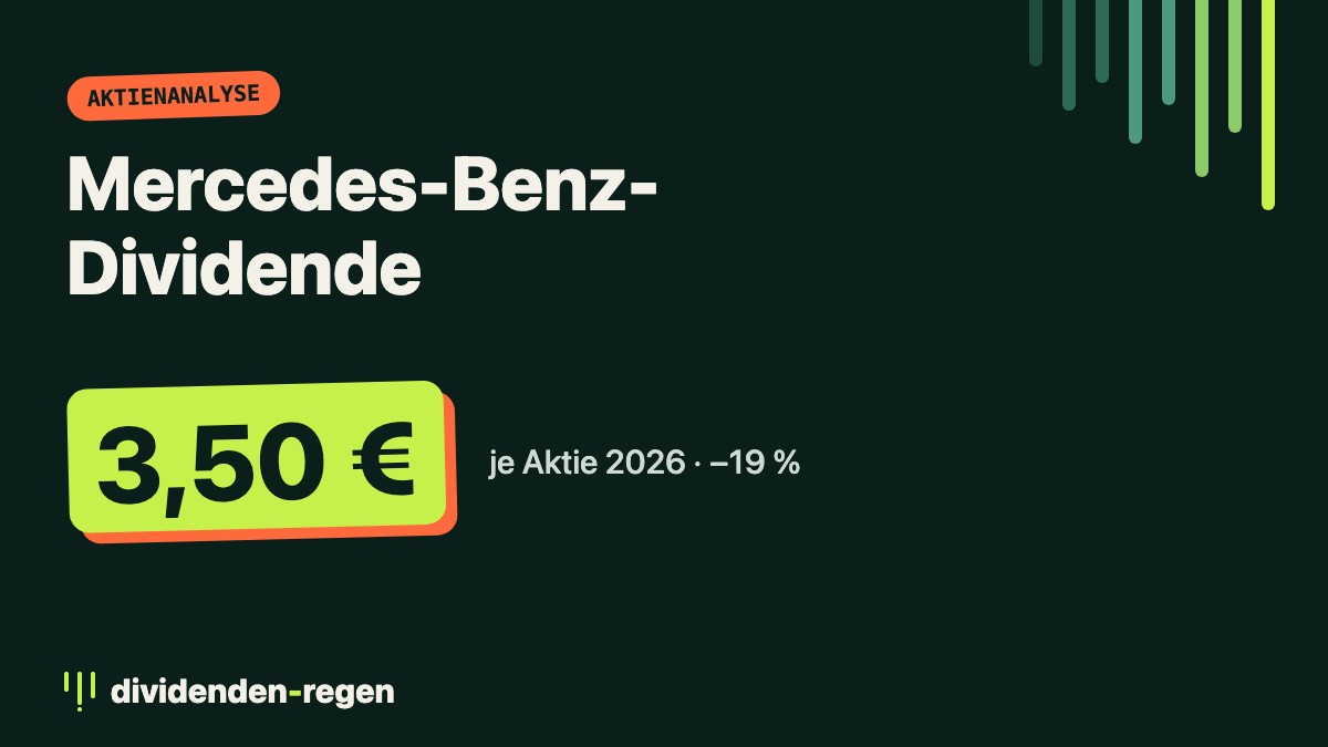 Mercedes-Benz-Dividende 2026: 3,50 Euro je Aktie