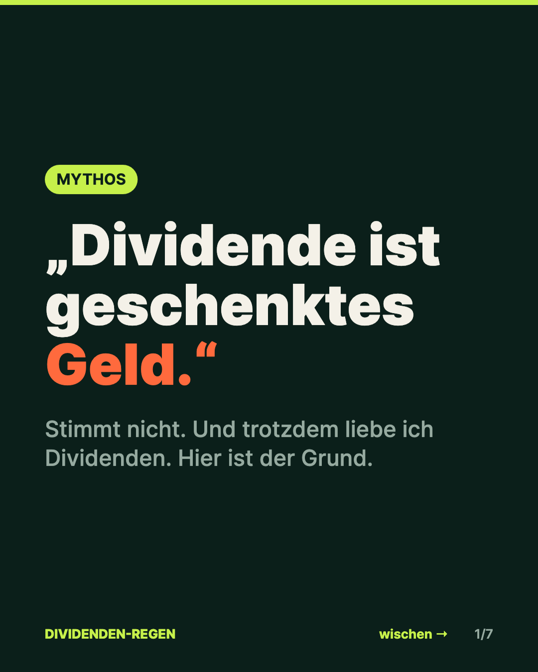 Reel: Dividende ist kein geschenktes Geld