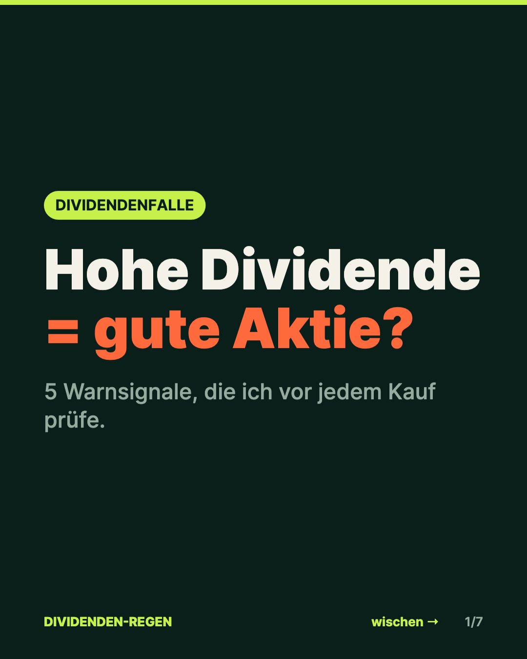 Reel: Dividendenfalle erkennen